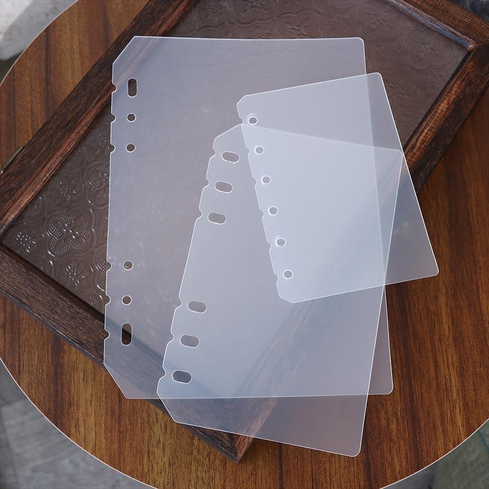 

Paper Board Page A5 A6 A7 B5 A4 Transparent Notebook Divider Binder Organizer Divider Planner Separator Loose-leaf Divider