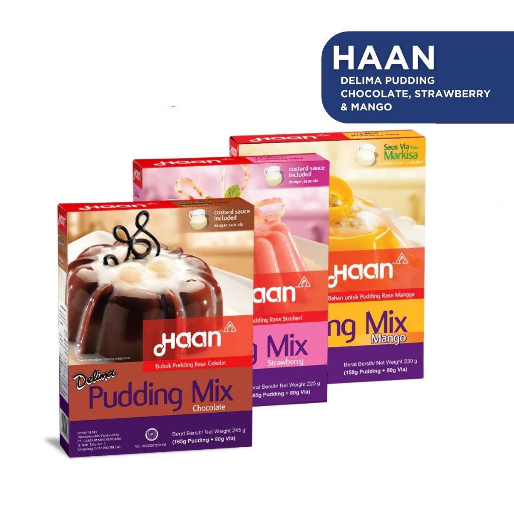 

HAAN - Delima Pudding Chocolate 220gr Delima 230gr | Puding