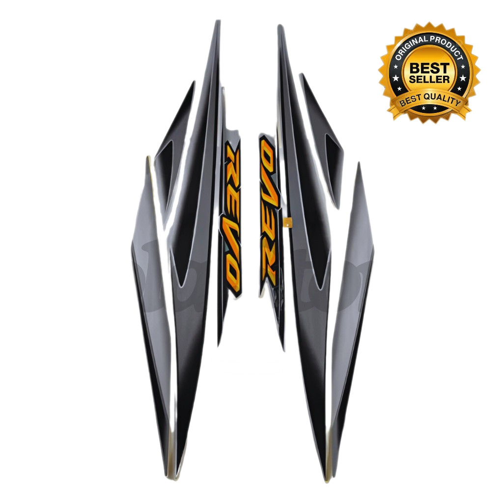 Striping Honda Revo 2007 Silver Hitam list body standart motor revo 2007