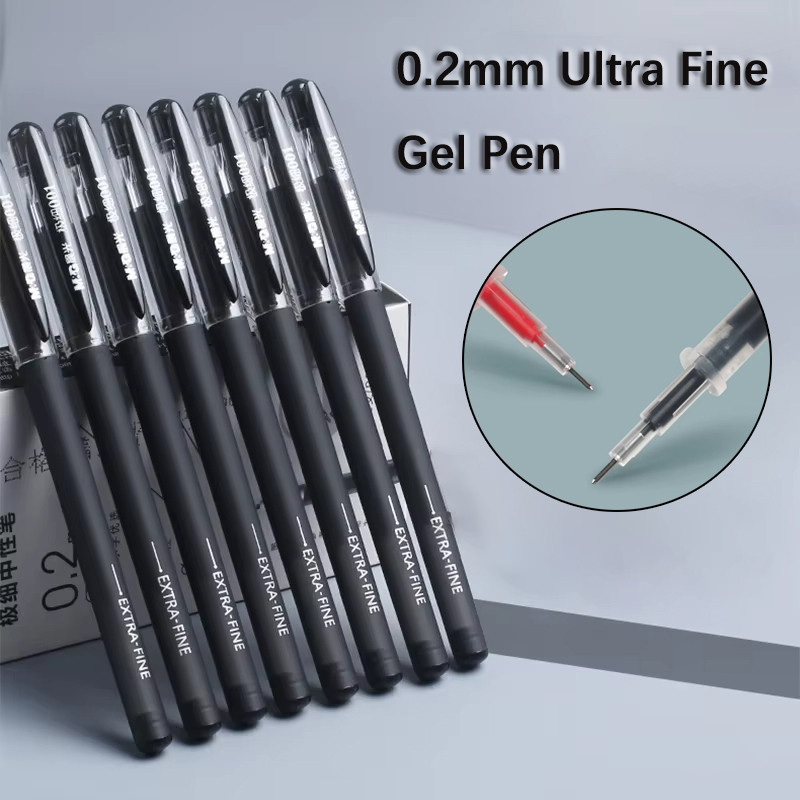 

Creative Simplicity Ultra Fine 0.2mm Gel Pen Set with Black Red Refills Smooth Writing School Office Signature Pen Stationery