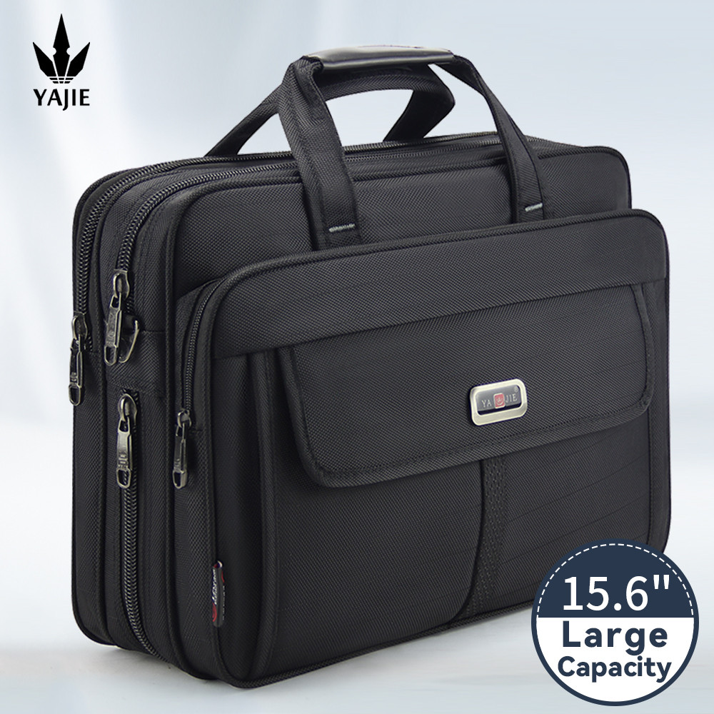 

Business men's briefcase canvas waterproof large capacity 15.6 inch laptop bag work bag business bag official office bag