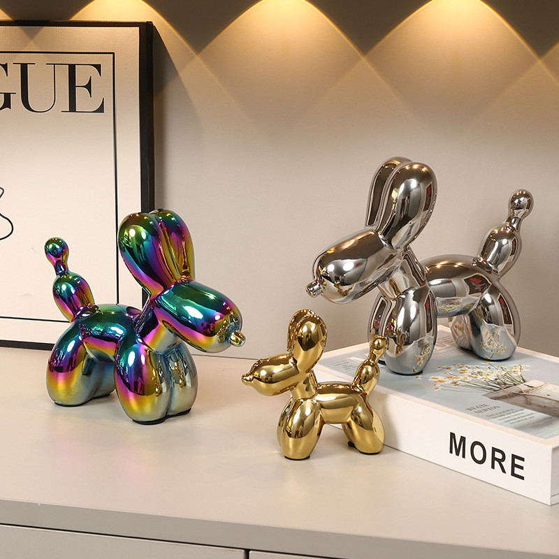 

11cm Mini Colorful Balloon Dog Abstract Ornament Creative Sculpture Study Room Statue Home Office Accessorie Festival Decoration