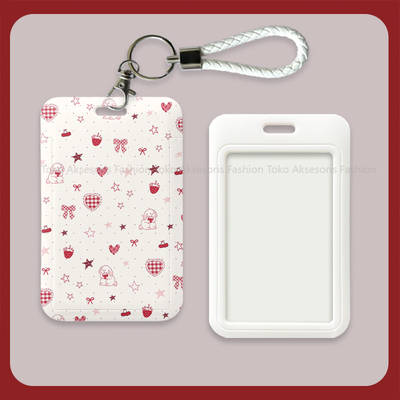 

id card holder tempat kartu lucu layer lanyard photocard aesthetic gantungan kartu nama tag cute nametag cari di lanyard 076