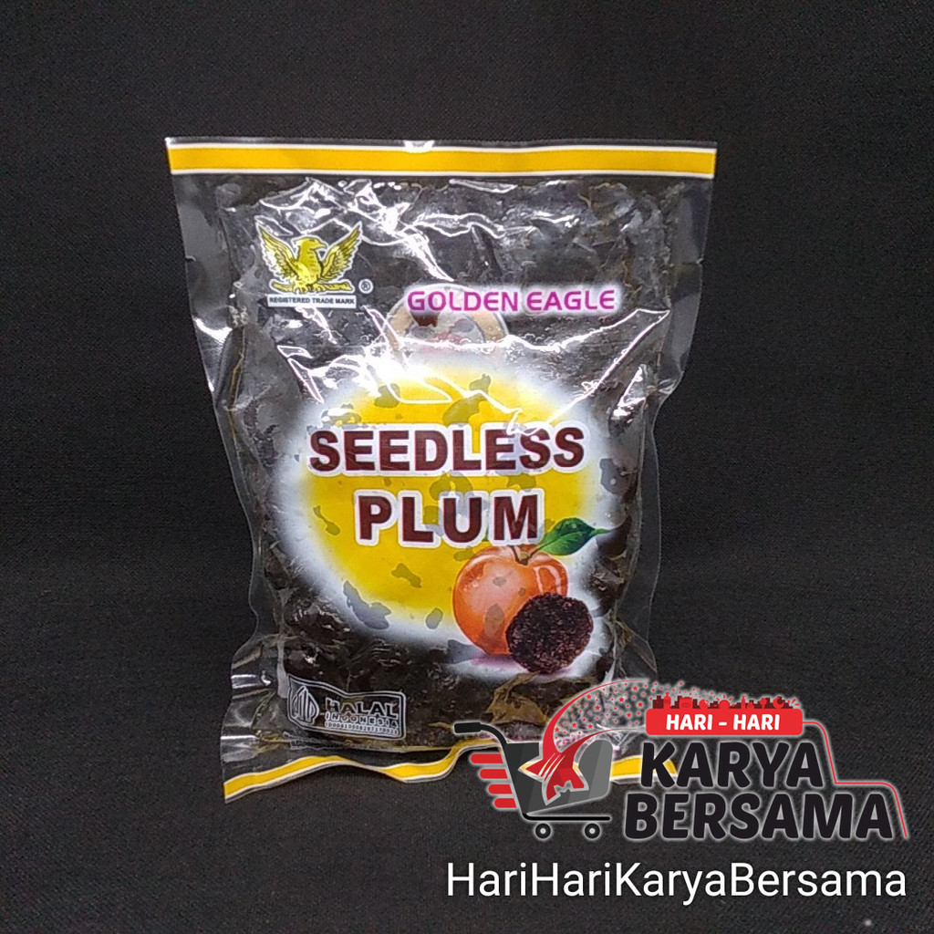 

MAKANAN RINGAN MANISAN BUAH TANPA BIJI GOLDEN EAGLE SEEDLESS PLUM 500GR