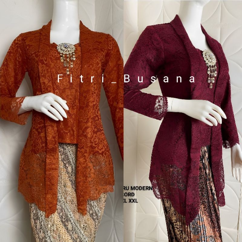 KEBAYA MODERN KEREN KEKINIAN BUAT KONDANGAN KARTINI / Setelan Kebaya Kutubaru Brokat Atasan Kebaya M