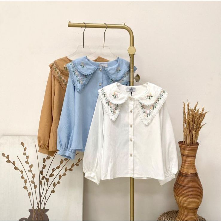 KIOSFASHION - SALE ATASAN BLOUSE BKK IMPOR / MANSET / HEM KEMEJA / DRESS / GAMIS RAJUT KATBOL DLL