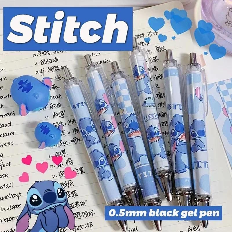 

Disney 10pcs Gel Pen Cute Stitch 0.5 Black Ink Signature Pen Office School Writing Supplies Stationery Children Festival Gift