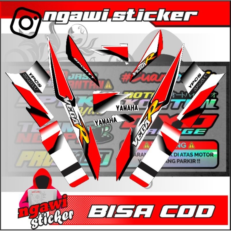 Striping Yamaha Vega R lama terbaru custom