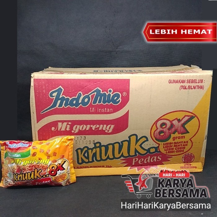 

NEW ITEM NOODLE INDOMIE KRIUK PEDAS ISI 40 BKS PER KARTON