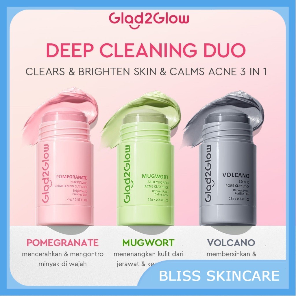 Glad2Glow All Clay Stick Series / Volcano / Pomegranate / Mugwort Clay Stick - G2G Clay Stick