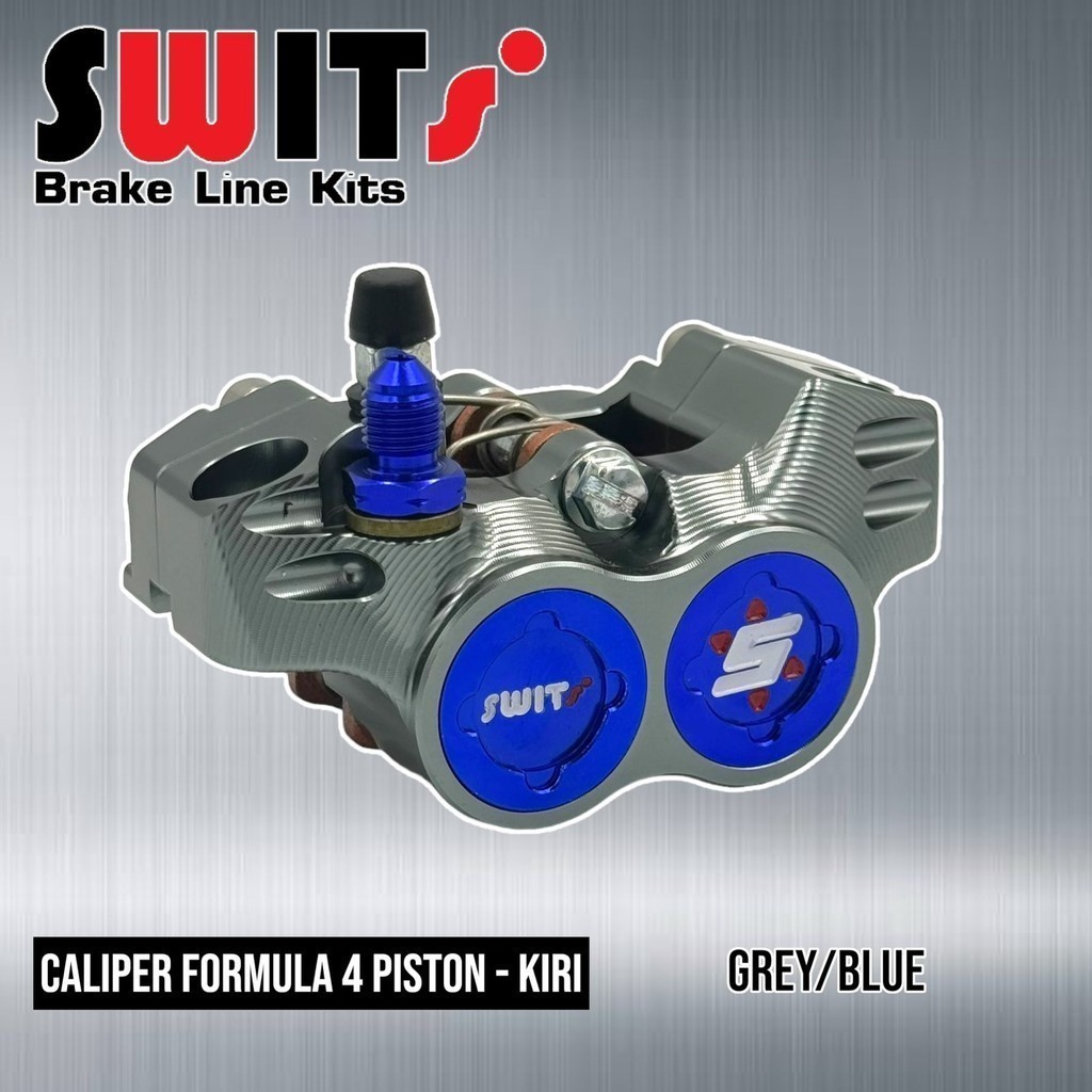 BM Kaliper SWITS Model COIN FORMULA 4Piston KIRI Full Aluminium CNC