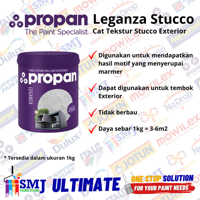 Cat Tembok Tekstur Motif Marmer PROPAN LEGANZA STUCCO EXTERIOR STE-245 1kg - Pointing