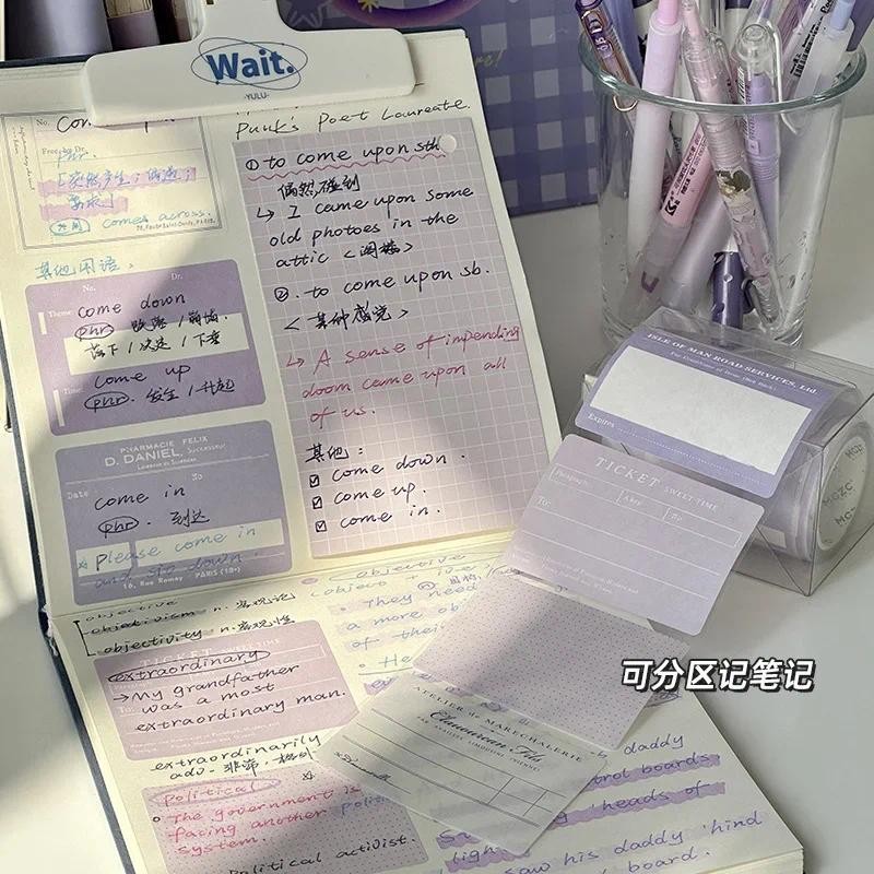 

100 Sheet/box Pull-out Roll Memo Pad Creative Simplicity Study Sticky Note DIY Decorative Scrapbook Sticker Lovely Label Sticker