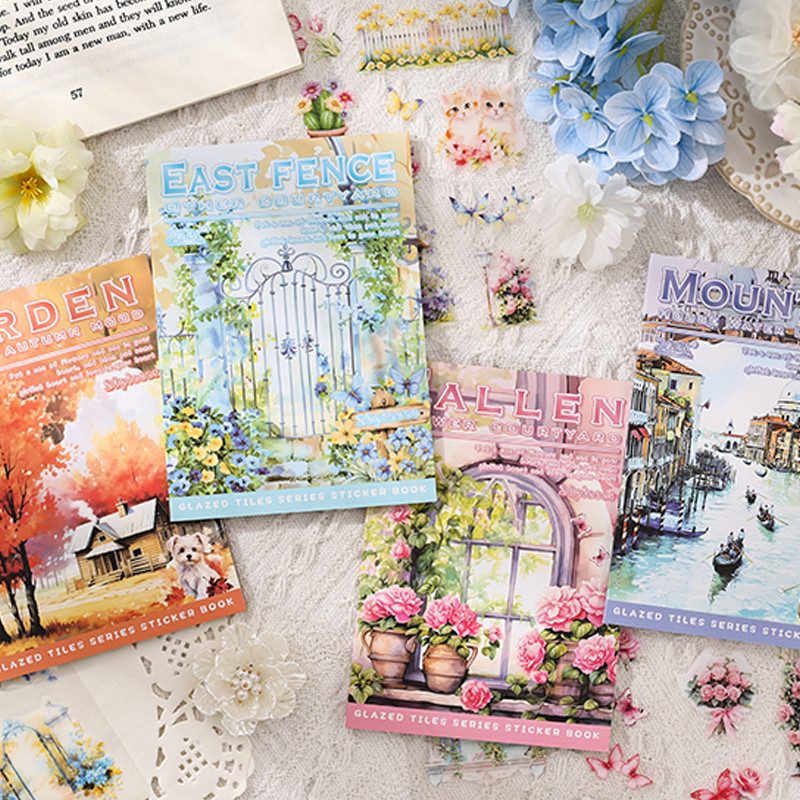 Mr Paper 20Pcs/bag Falling Flowers Garden Sticker Book Creative Material Stickers DIY Card Notebook 