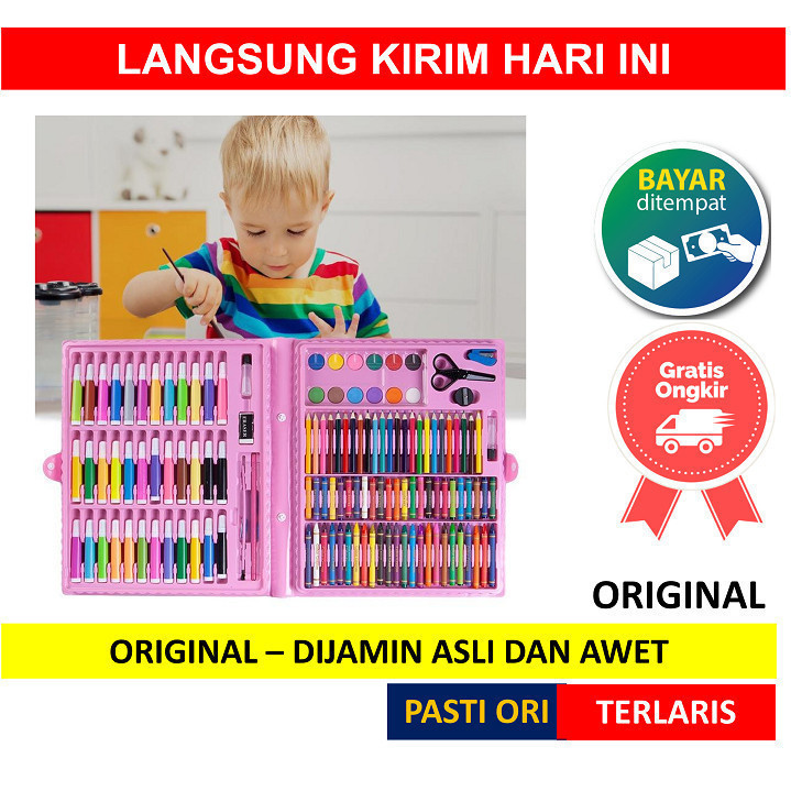 

crayon set 150pcs anak cat air mewarnai anak set gambar anak mengganbar anak pensil warna set