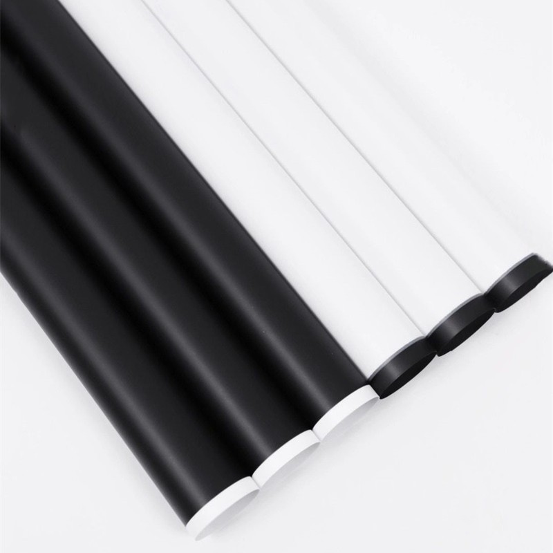 

20 LEMBAR Flower Wrapping Paper Black & White Buket Bunga List Putih & Hitam KB06