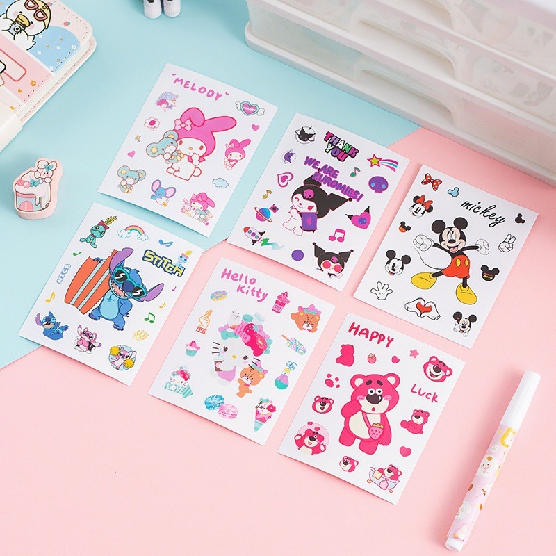 

Stiker Kartun Lucu DIY anak Anti Air Tempelan Aesthetic