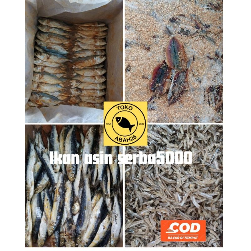 

TERMURAH ikan asin serba 5000,aneka asin murah berkualitas