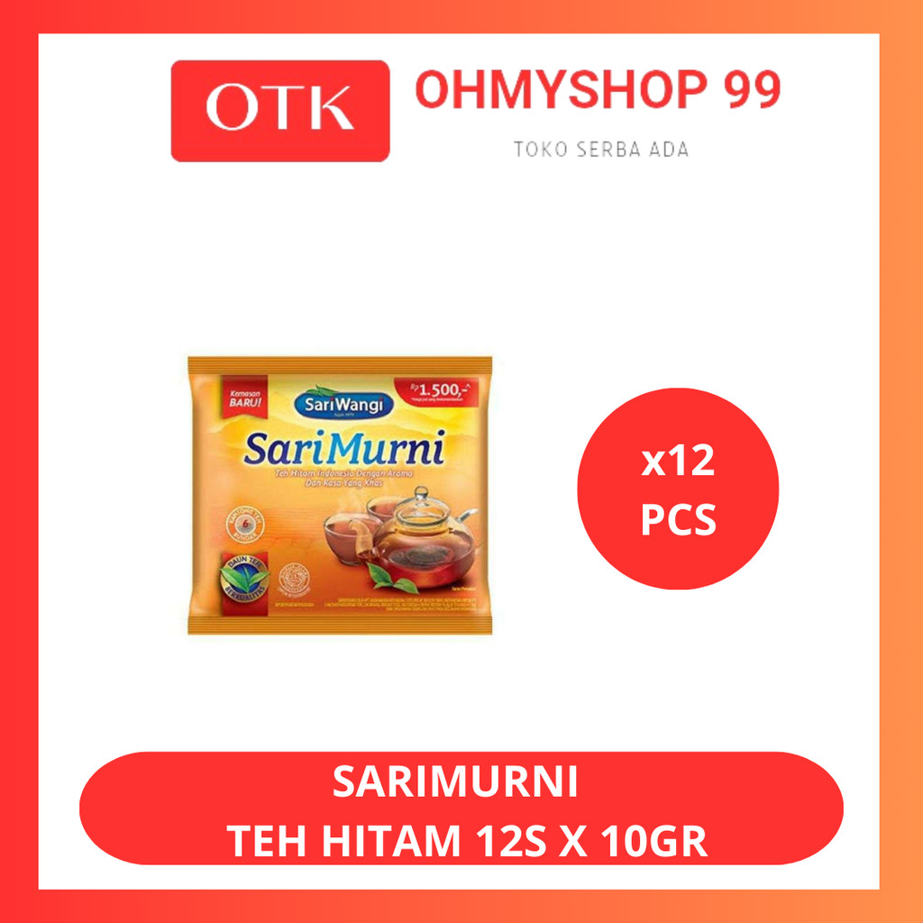 

Sariwangi Sarimurni Bubuk Teh Hitam Celup 12 Sachet - 6x1.8gr