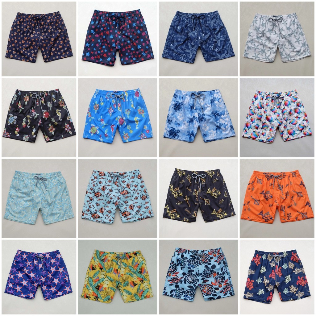 High Quality Summer Waterproof Quick-Drying 4-Way Elastic Board Shorts Men'S Beach Shorts Vilebreq T