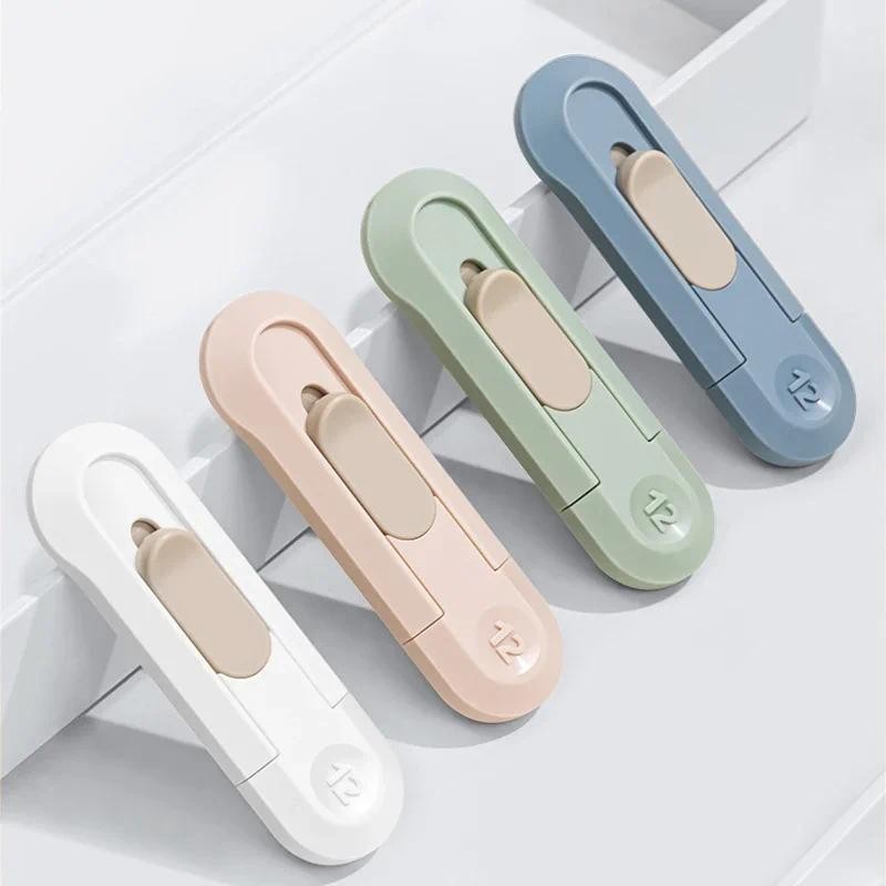 

1pcs Portable Mini Paper Cutter Quality Artwork Knife Automatic Rebound Box Opener Pocket Cutter For Office School Supplies
