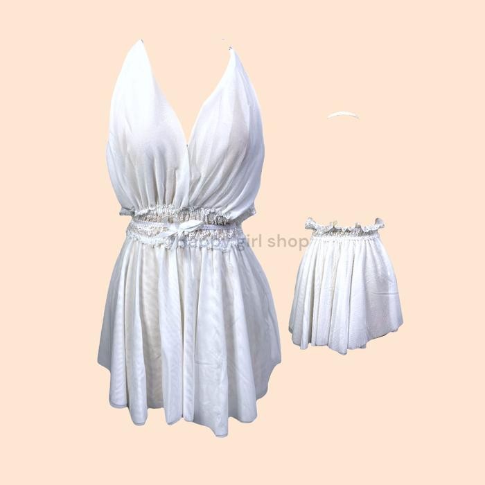 [ Racun Lingerie ]  Dress Cute Daster Sexy Set Lingerie Model Minji Sweet Charming Babydoll Xsn Wani