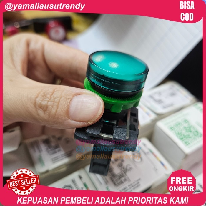 Pilot Lamp Schneider XB5AVM* - Hijau
