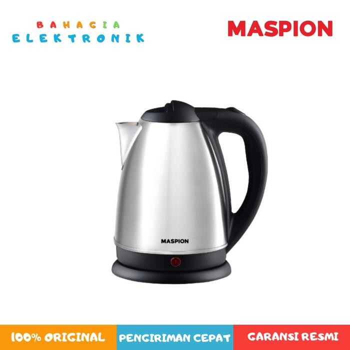 MASPION MEK-1802 KS Electric Kettle Teko Listrik Stainless Steel 1.8 Liter