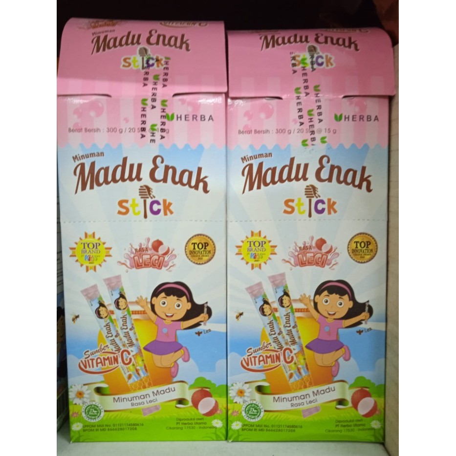 

Madu Enak Stick Rasa Leci BOX 300gr isi 20Stick
