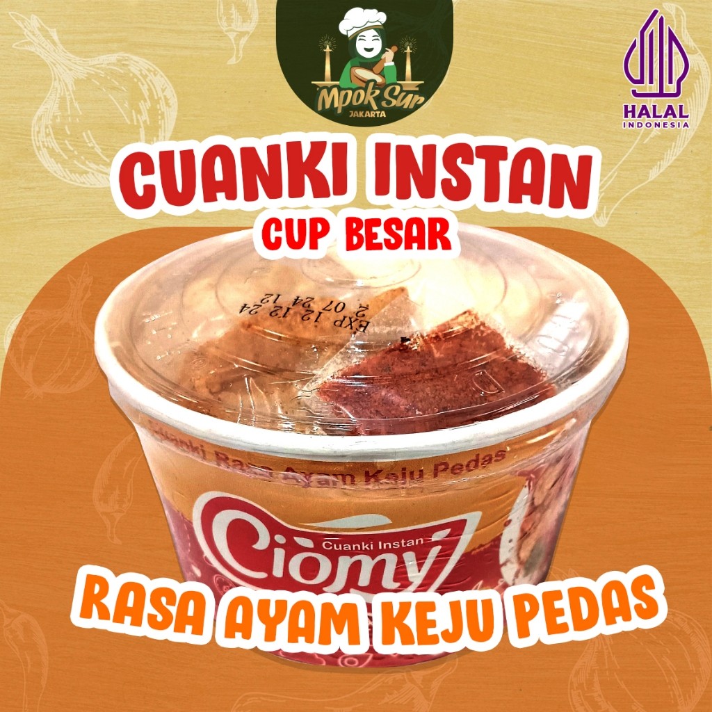 

Mpok Sur - Ciomy Cuanki Ayam Keju Pedas Cuangki Ciomy Cup Besar Halal Non MSG