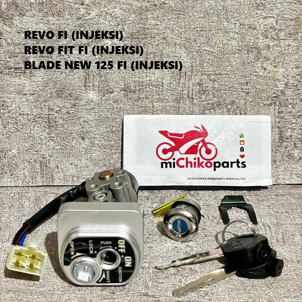 VBAR41 Kunci Kontak Assy Set Revo Fi CW Fi Injeksi Revo Fit Fi Blade New 125 Fi Injeksi Plus Jok Bel