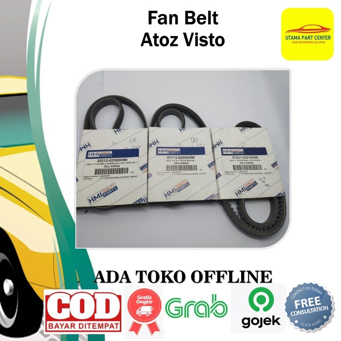 PART-- Fan belt set visto tali kipas set mobil kia visto