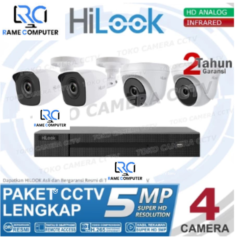 PAKET CCTV HILOOK 5MP 4 CHANNEL