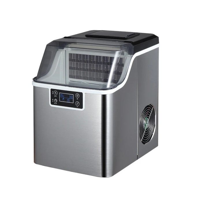 DUAPUTRA Mesin Pembuat Es Batu Kristal Mesin Es Balok Mini Ice Maker Untuk Rumah Membuat - Keperakan