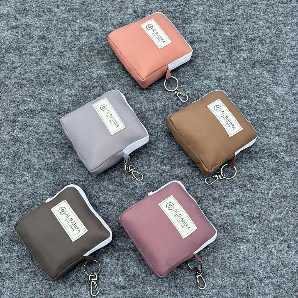 GT65RD GROHO_SHOP.ID Mukena Travel Mini Parasut Premium Polos | Mukena Travel Pouch 2in1 Set Sajadah