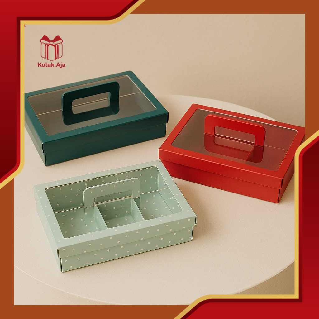 

Box Mika Sekat 6 / Box Mooncake Sekat 6 / Box Pudding sekat 6 / Box Muffin Sekat 6 / Kotak Mika Sekat 6 I HG16