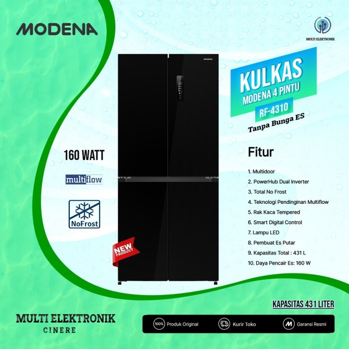 Kulkas 4 Pintu MODENA RF 4310 MABK 431 Liter