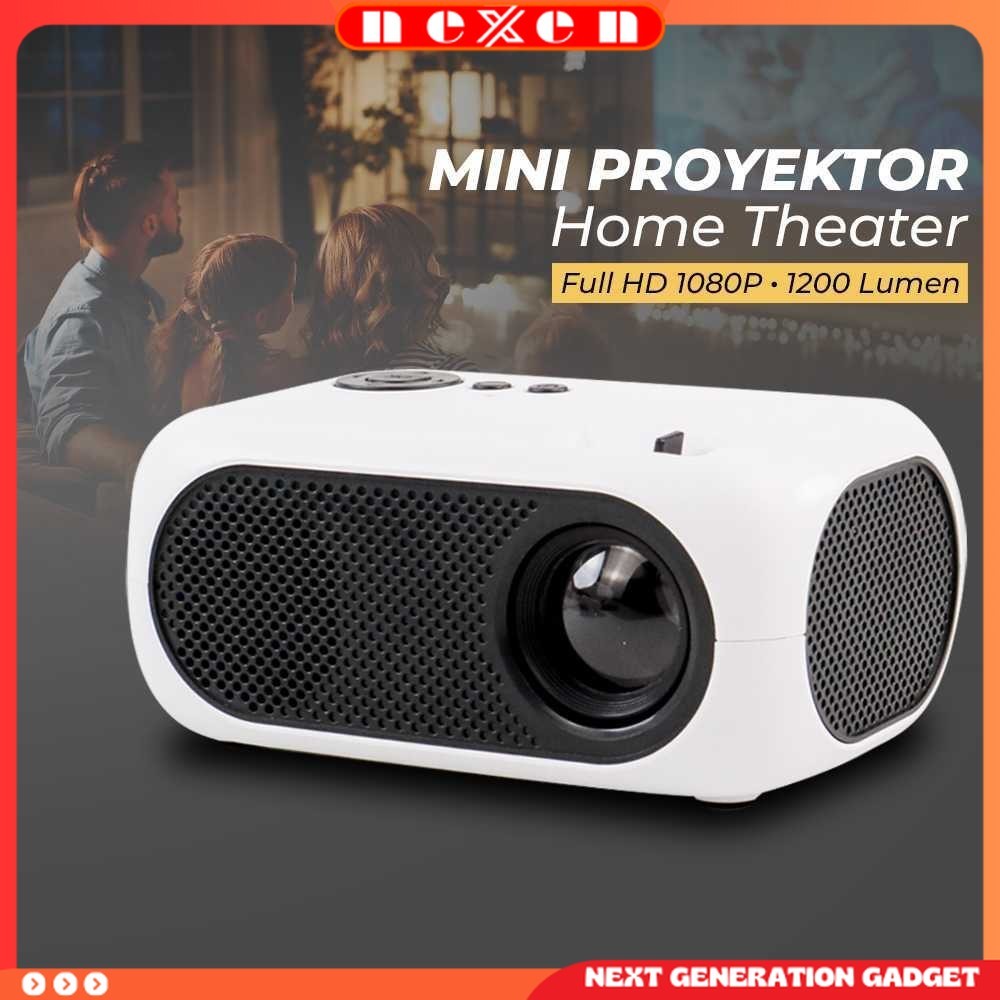 Proyektor Mini LCD Full HD 1080P 1200 Lumens Home Theater - M24