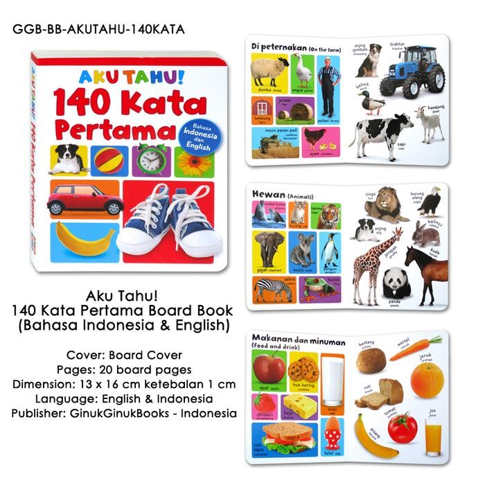 

Buku Edukasi Anak 140 Kata Pertama - Warna - Angka - seri Aku Tahu! Board Book (2 bahasa) - 140 Kata Pertama