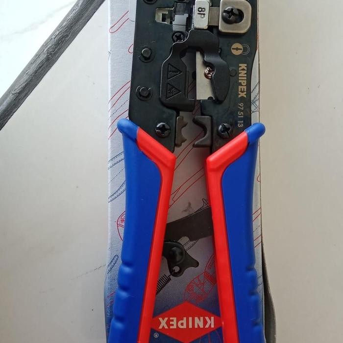 KNIPEX Tang Crimping 97 51 13 Knipex untuk Colokan RJ45 Western