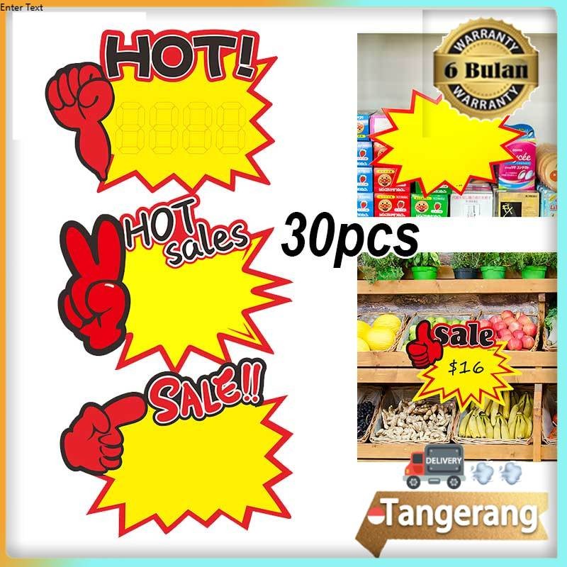 

30pcs Kertas Harga Promo Label Harga Pop Card Promo Kertas Penjepit Harga