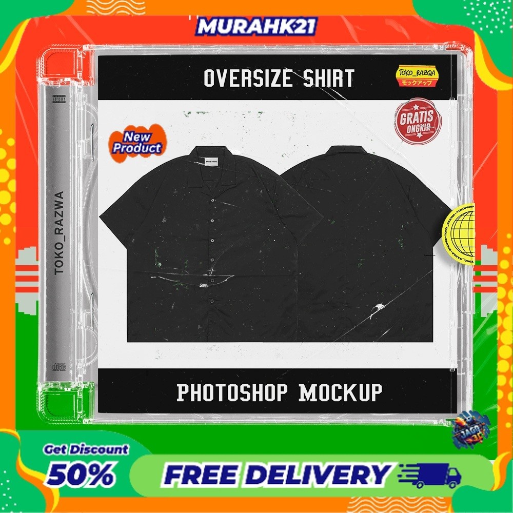Photoshop Mockup - Oversize Shirt - Depan Belakang - 100924 NEW MOCKUP