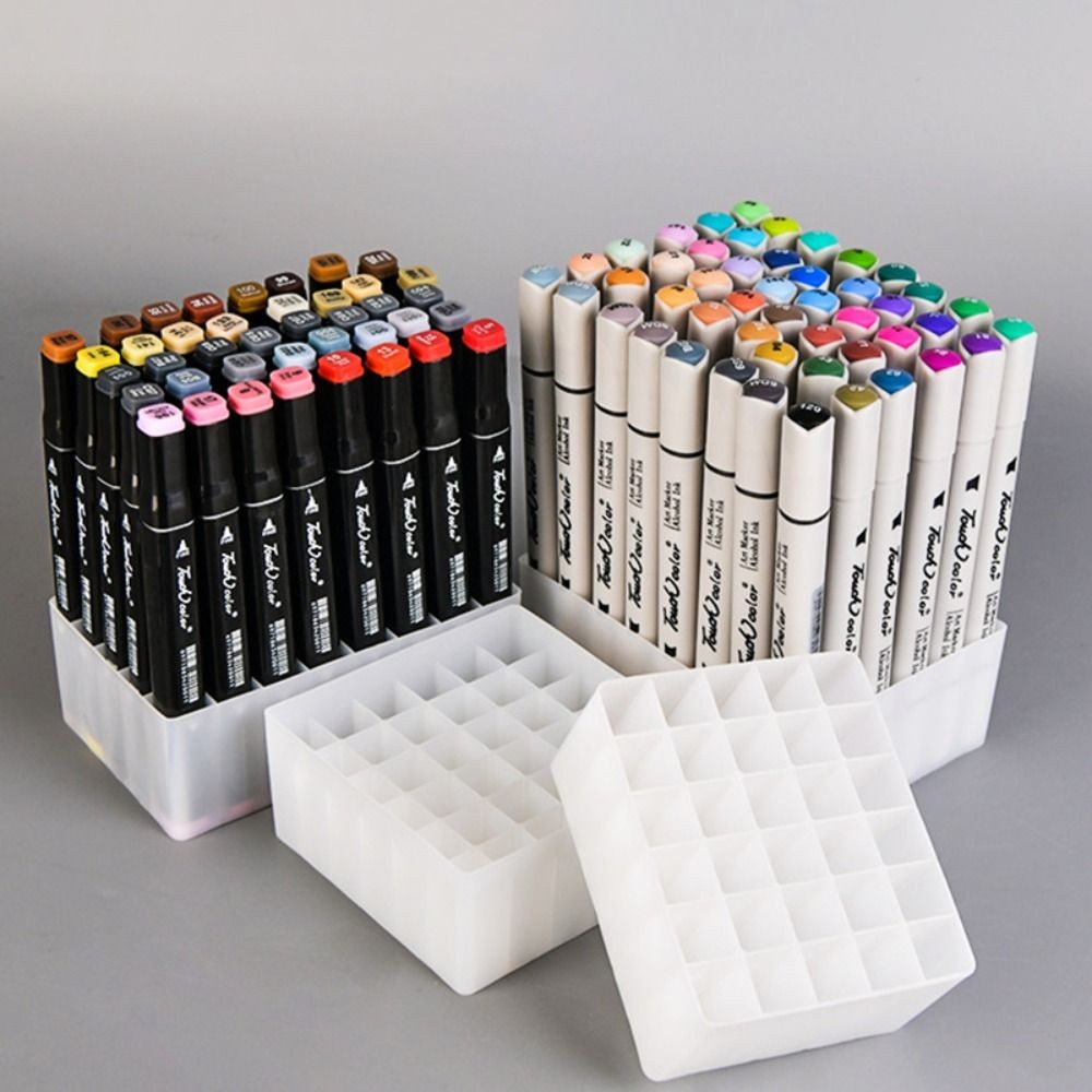 

Simple 12/30/40 Slots Pen Holder Large-capacity Multifunctional Brush Pen Storage Rack Table Organizer Make-up Brush Stand