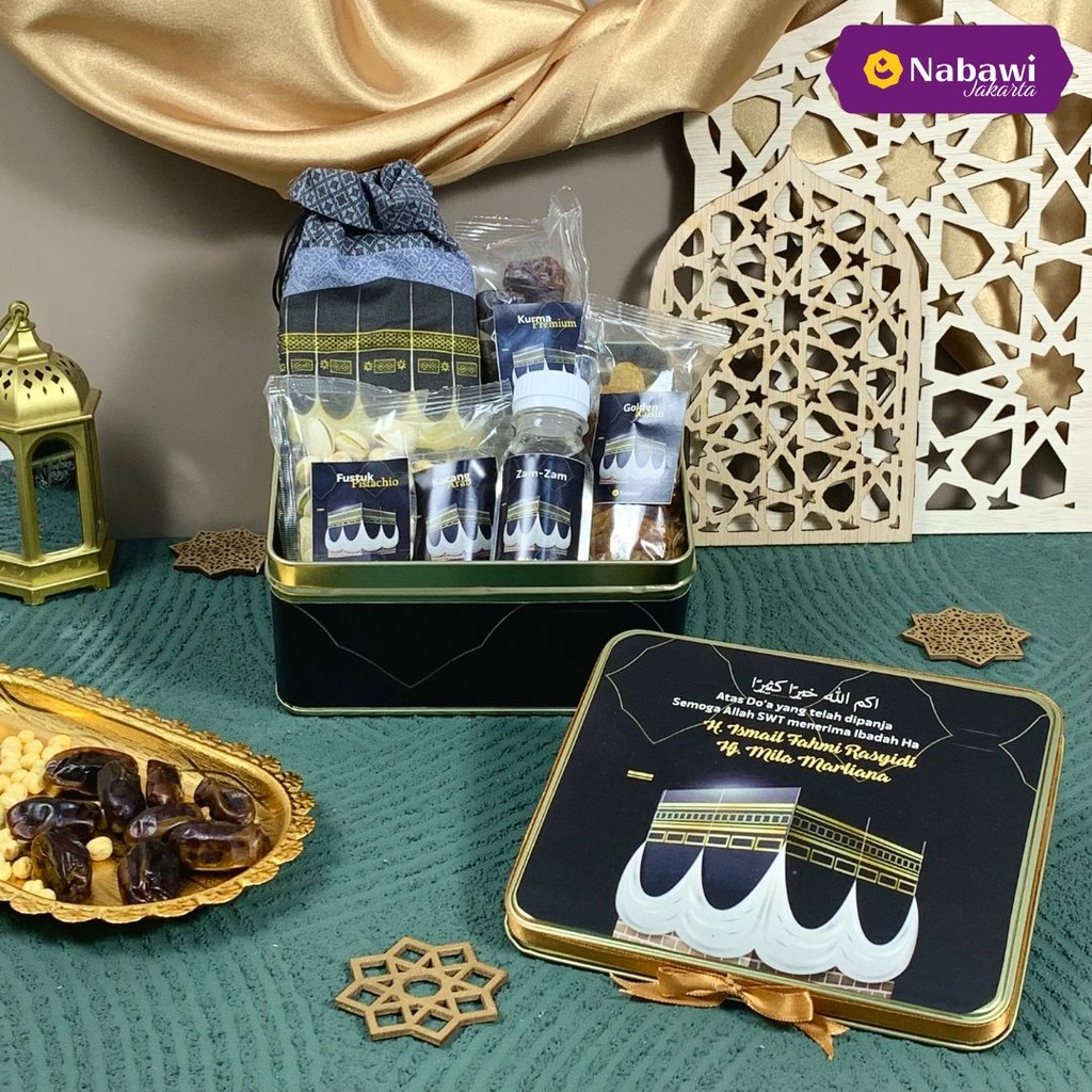 

Paket Hampers Box Tin Premium Oleh Oleh Haji Umroh Souvenir Makanan Khas Arab Nabawi Jakarta
