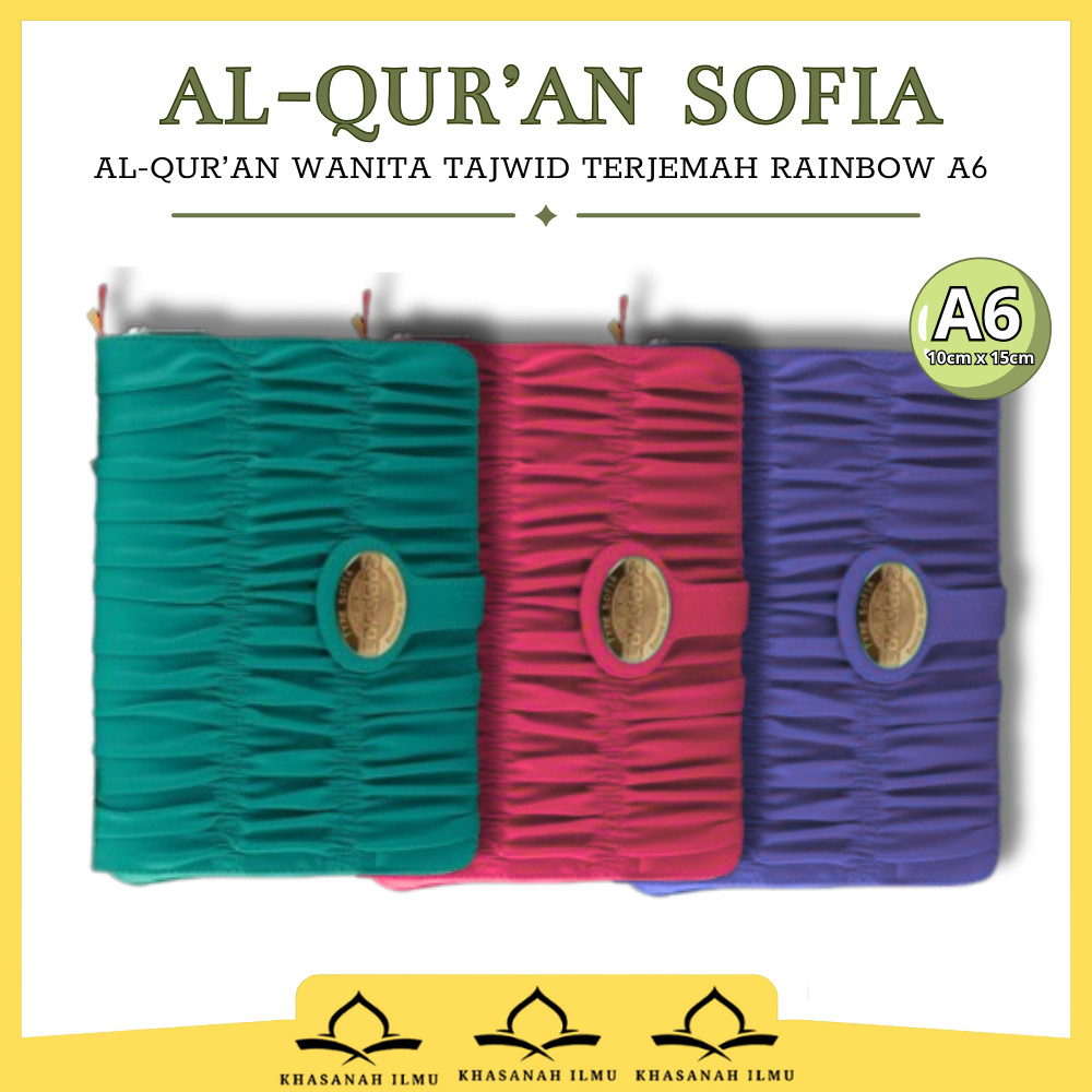 Al Quran Sofia A6 Resleting Terjemah Tajwid Warna Alquran Wanita Terjemah Latin Ukuran A6 Resleting