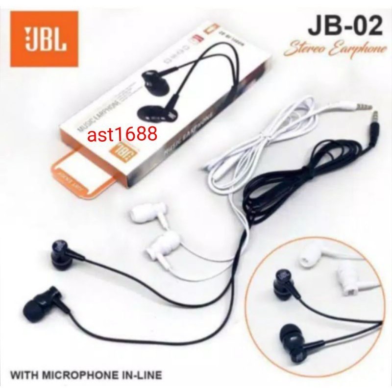 ME80 Headset Handsfree JBL JB-02 Earphone JB02 Music Stereo