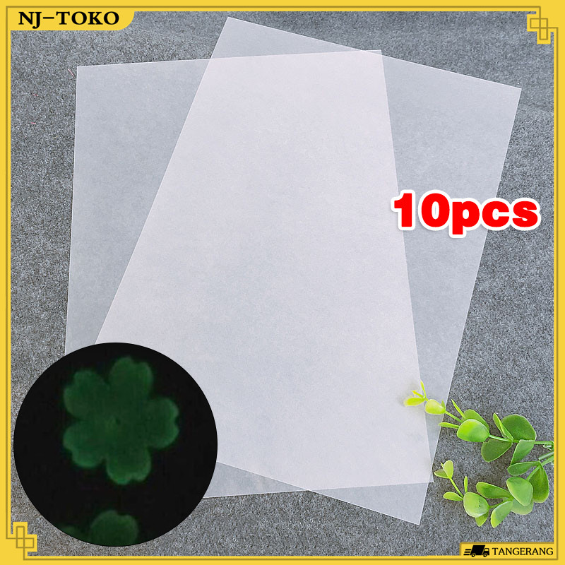

10PCS Paper Shrink Glow In The Dark 14,5x20cm Paper Shrink Semi-Transparant DIY Shrinky Dink Plastic Multifungsi Heat Shrink Sheets