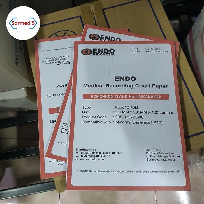 Kertas ECG R 12 Mindray / Paper ECG R 12 / Kertas 210 x 295 x 100 Endo