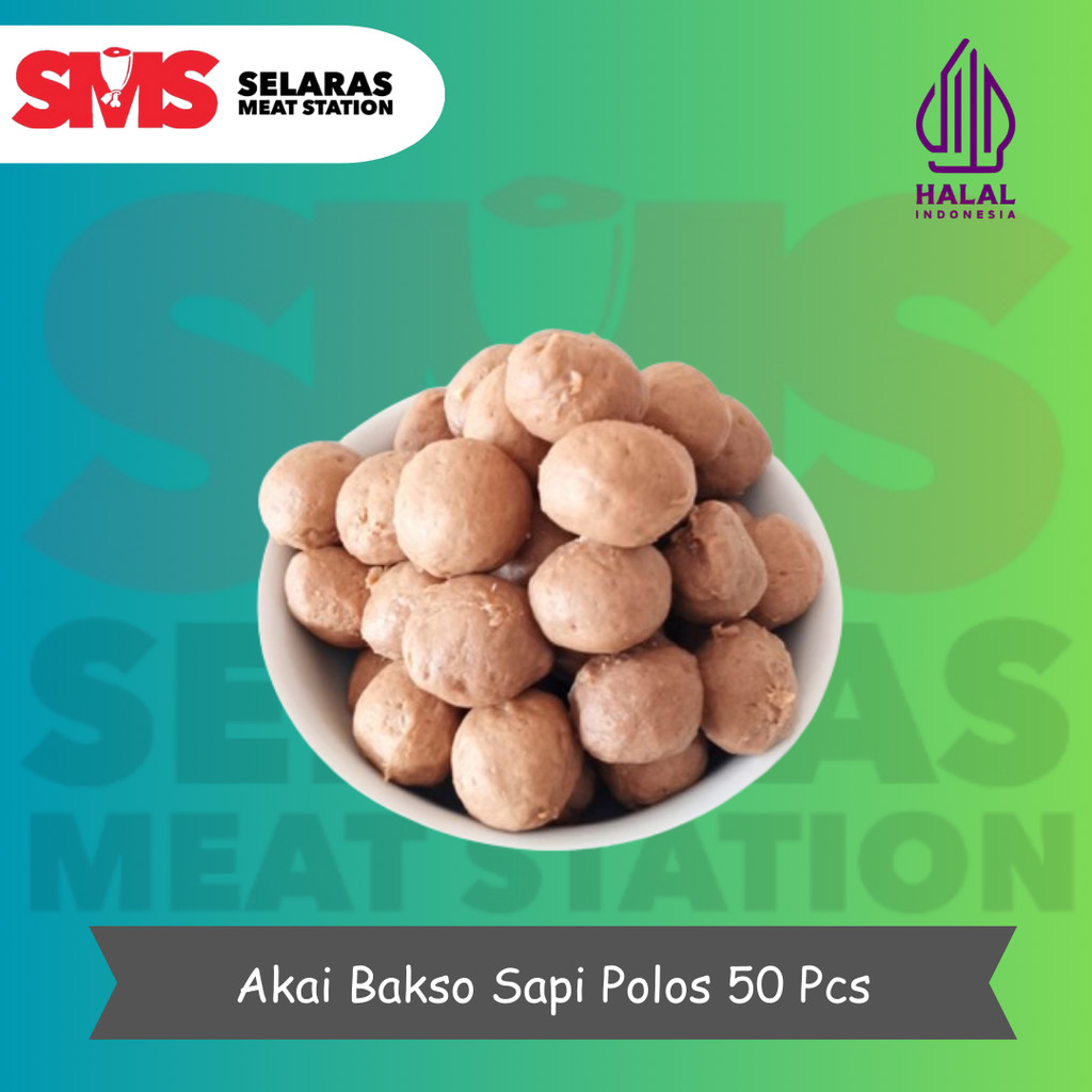

Akai Bakso Sapi Polos Isi 50 pcs - Beef Meatballs 500gr - Selarasmeatshop