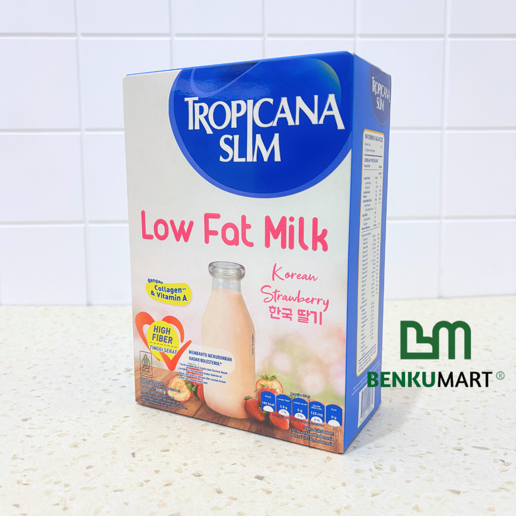

Tropicana Slim Low Fat Milk Korean Strawberry 500 gram – Susu Diet dengan Kolagen